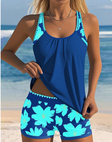 Ellen florales Tankini-Oberteil mit passendem Boxer-Set