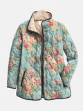 Elara Steppjacke mit Blumenprint – Kuschelige, schicke Oberbekleidung mit schmeichelnder Passform