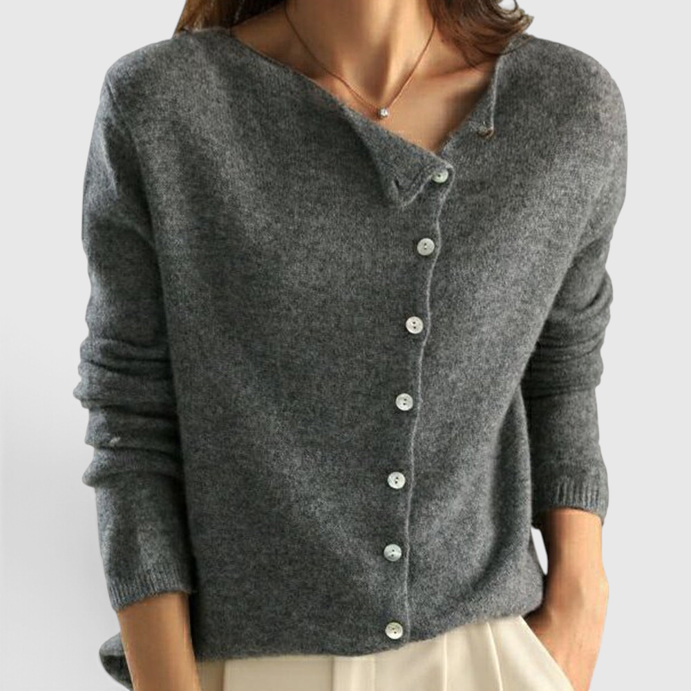Damen Eleganter Wollcardigan - Leichtes Layering-Teil