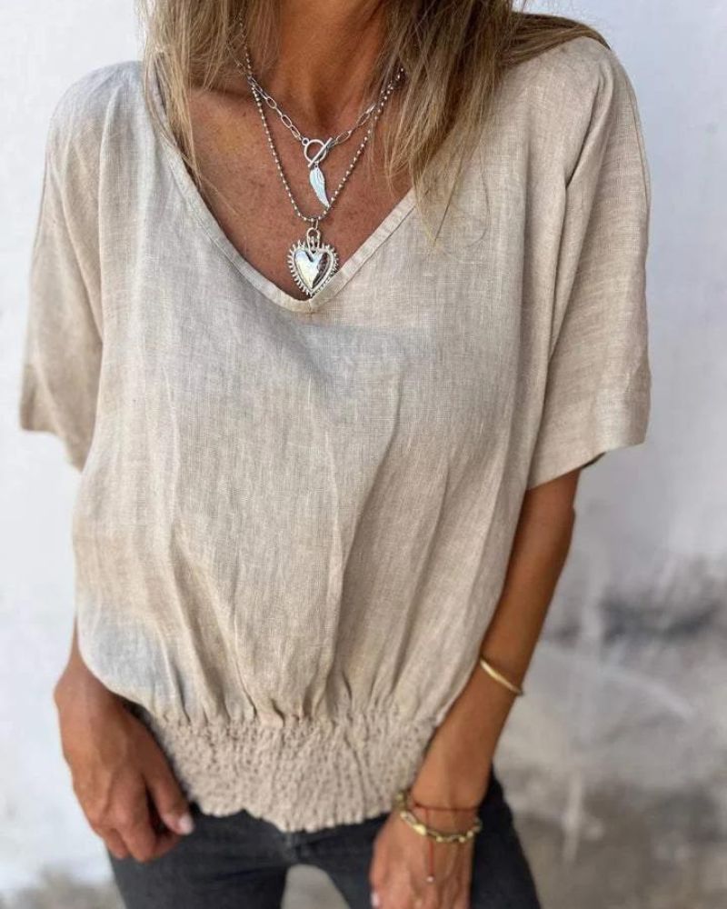 Lennox Close Cut V-Ausschnitt T-Shirt – Stilvoll und Bequemes Basic