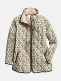 Aveline Vintage-quiltet jakke – Tidløst blomster-mønster, hyggelig varme