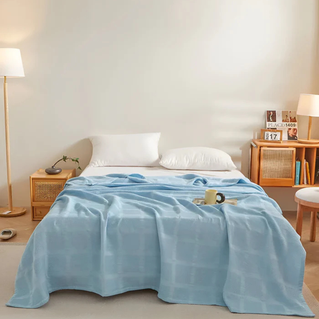 Luxuriöser Waffel - Weiches Fleece-Decke für Komfort und Stil