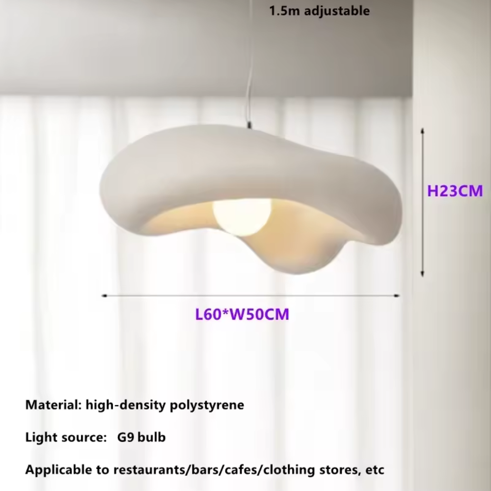 Melistara - Wabi Sabi Nordische LED-Hängeleuchte für Schlafzimmer, Esstisch und Café - Elegante und Minimalistische Beleuchtung