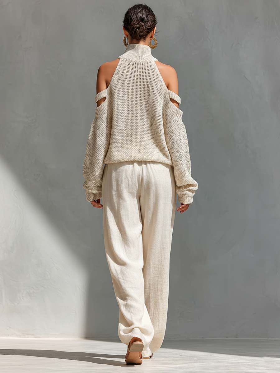 Liora | Gestricktes Cold-Shoulder-Set