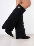 DAISY - Kuschelige High Heel Stiefel mit Reißverschluss für den Winter