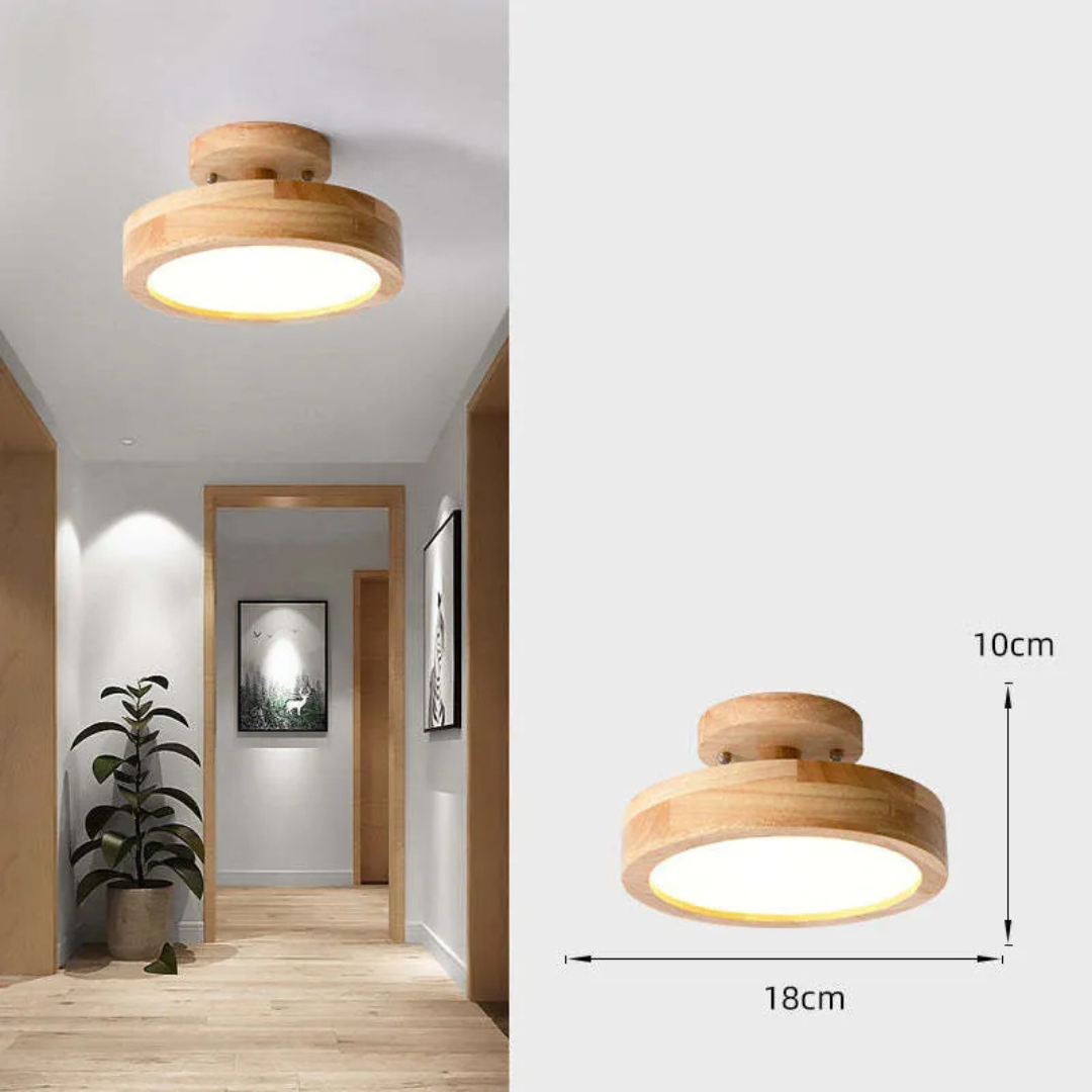 Illumine - Moderne hölzerne LED-Deckenleuchte für warme und stimmungsvolle Beleuchtung