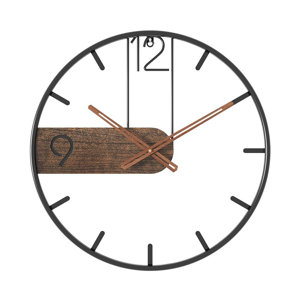 valnød | Elegant designet Uhr - Udvid dit rum mit et raffineret miks af materialer