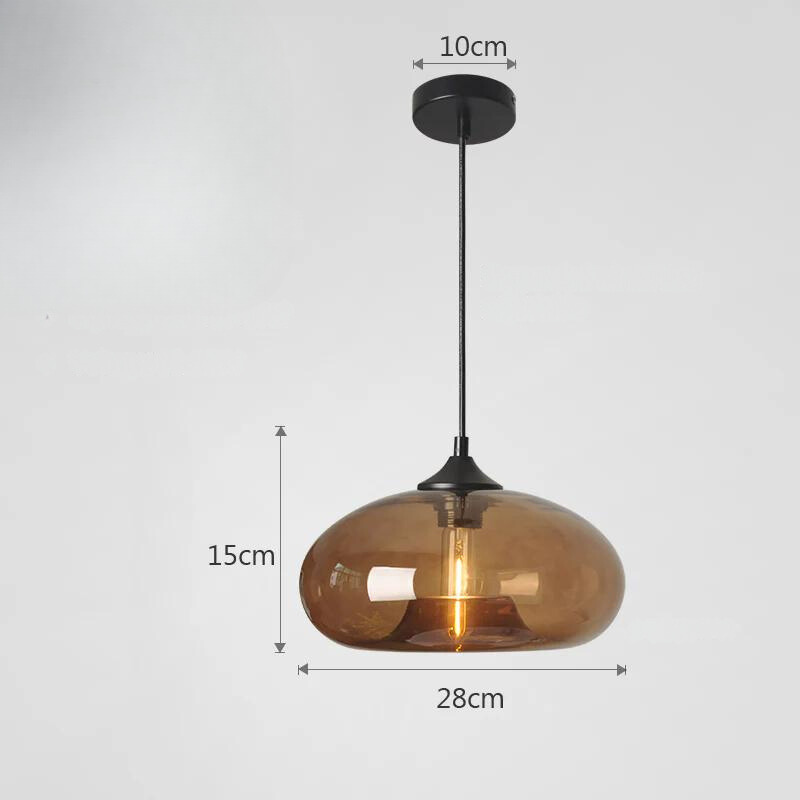 Tristara - Einzigartige Vintage-Hängelampe mit buntem Glasdesign