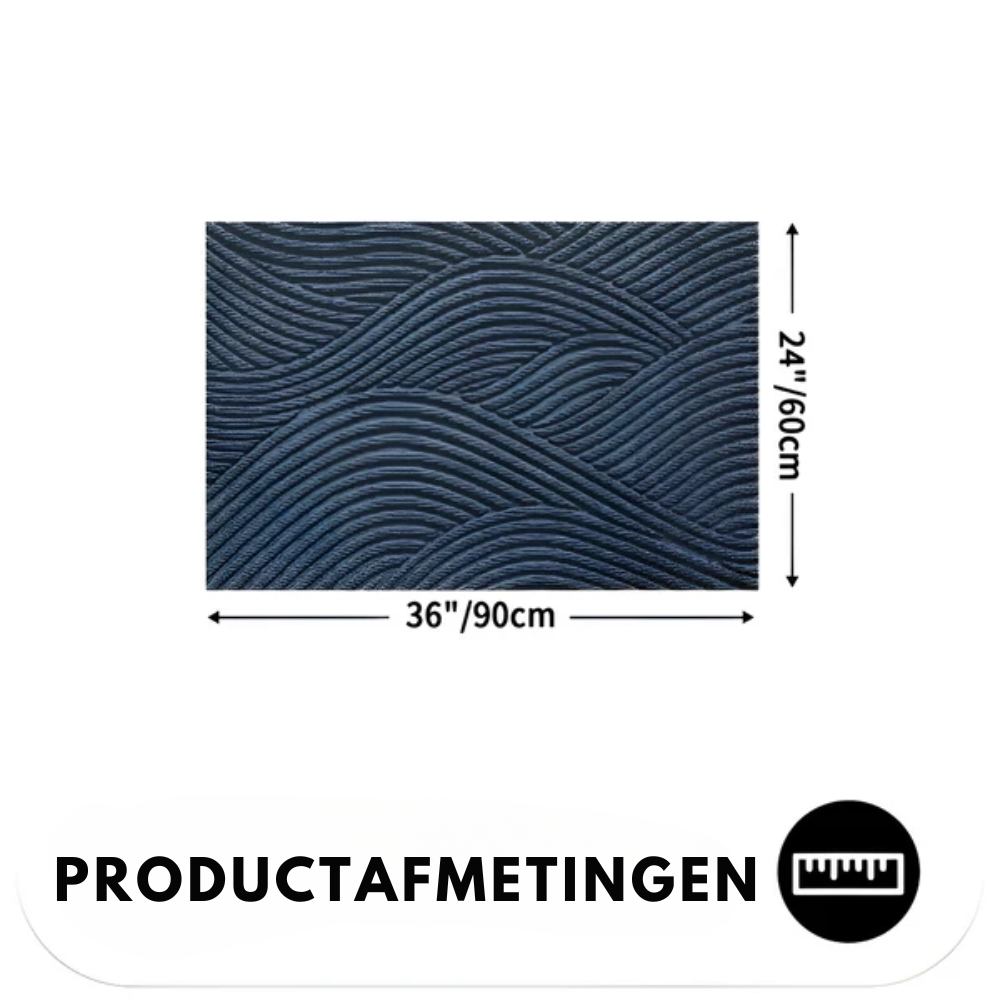 Velione - Stilvolle rechteckige PVC Fußmatte mit modernem geometrischem Muster für rutschfesten Schutz