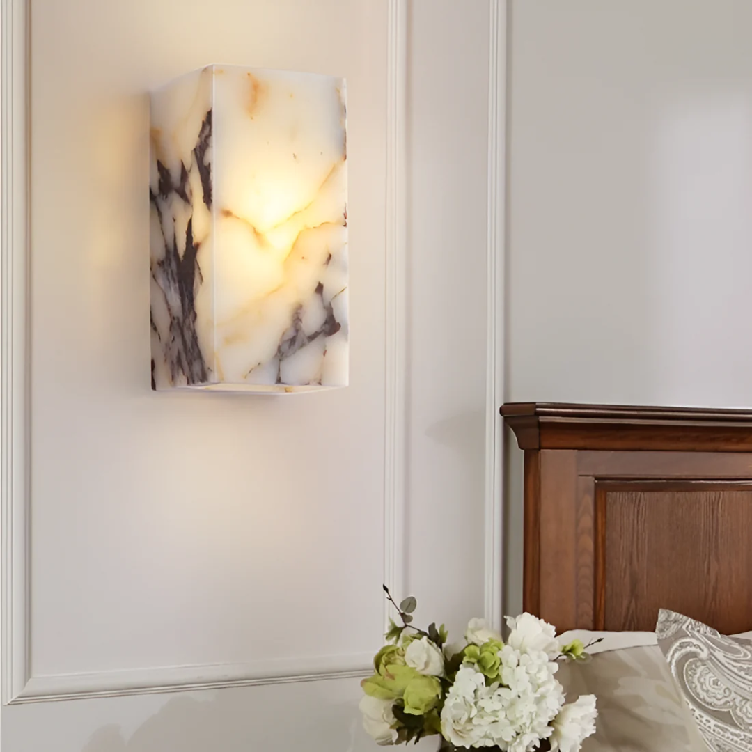 Xera - Elegante Marmor-Naturstein-Wandlampe für eine Luxuriöse Atmosphäre