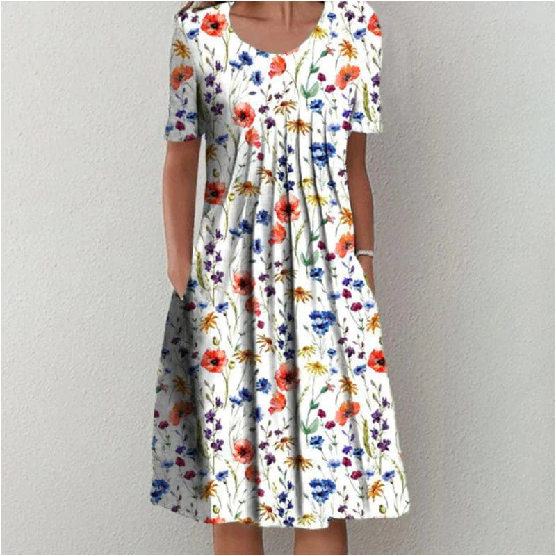 Léna | Süßes Blumenmuster-Kleid Vive für jeden Anlass