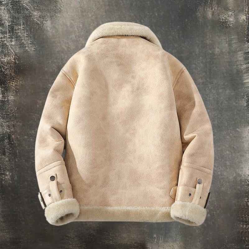 Warm and trendy leather jacket