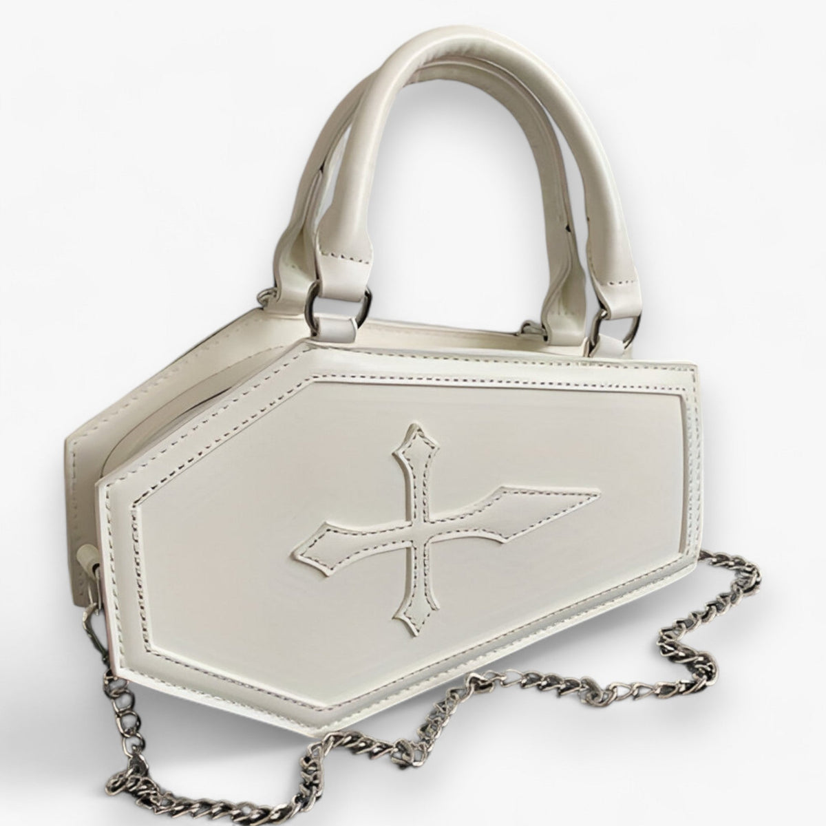 Gothic Sarg-Handtasche mit Kette für Halloween