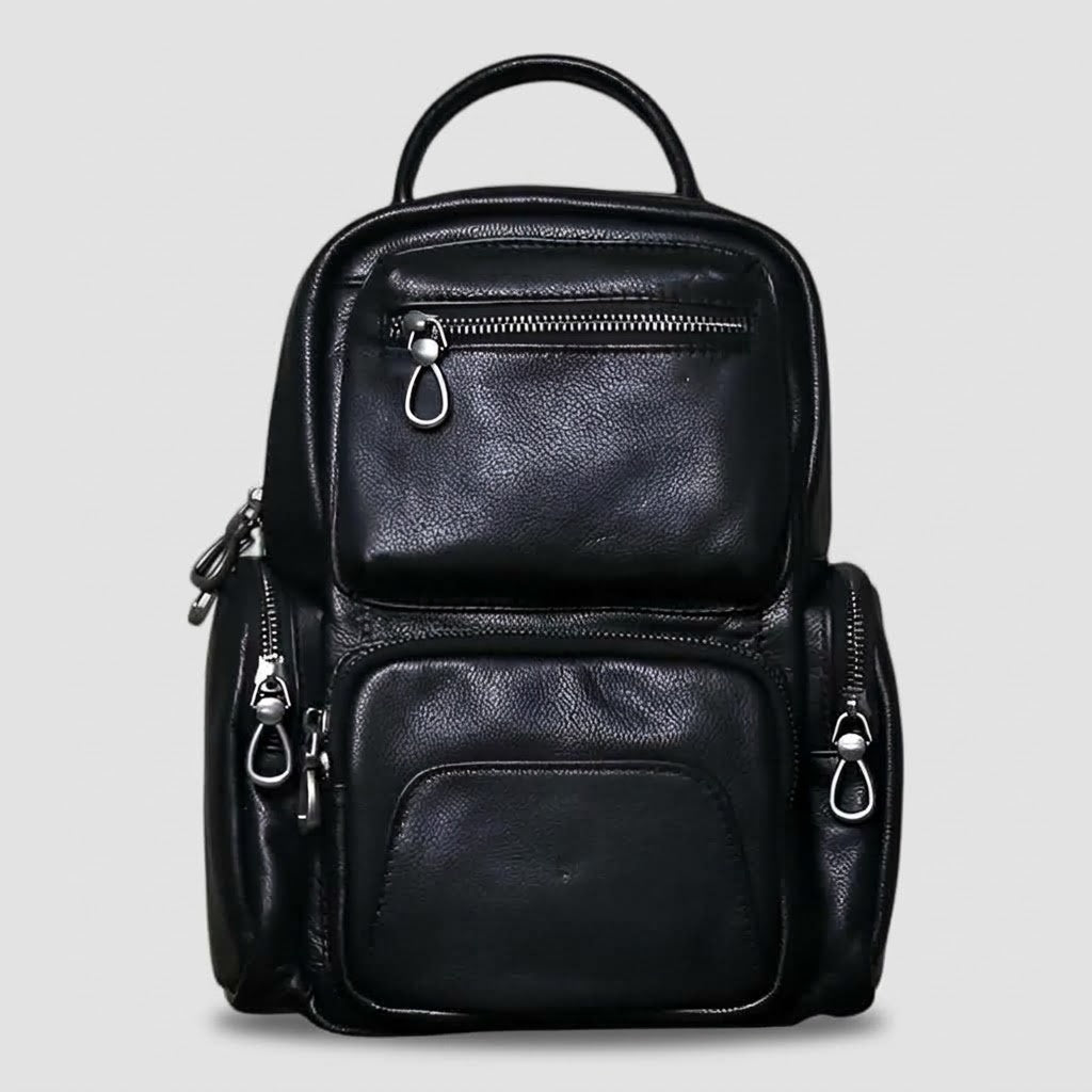 Herren 2-in-1 Leder Brusttasche und Rucksack