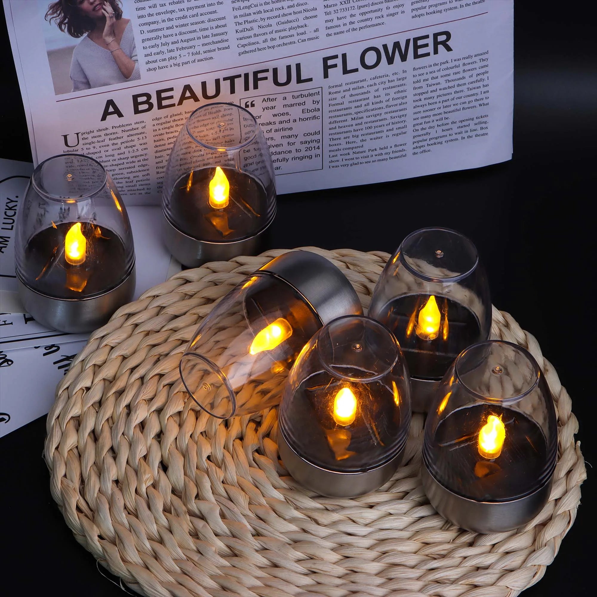 Wasserfeste SolarFlame LED-Kerzen für eine warme und sichere Atmosphäre