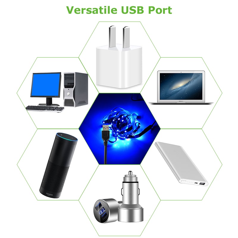 TV Hintergrundbeleuchtung LED Streifen – 16 Farben, USB