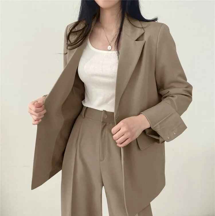 Hailey – Elegantes Damen-Damenkostüm mit langem Blazer