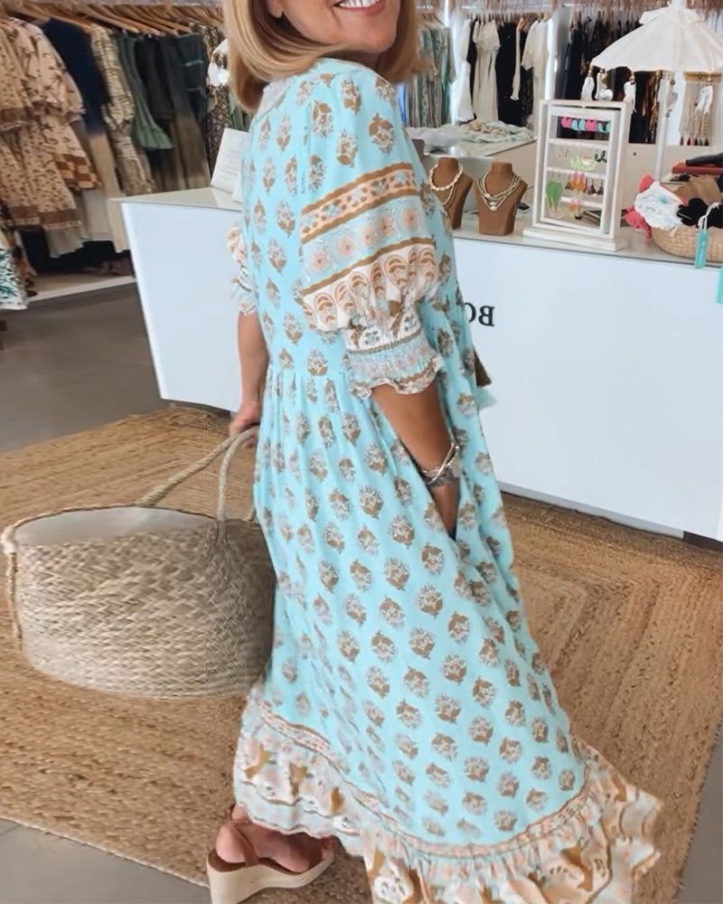 Hiley - Elegant und bequeme bedruckte Kleid für alle Anlässe