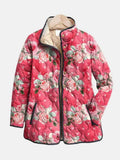 Giacca trapuntata Freya con motivo floreale rosa