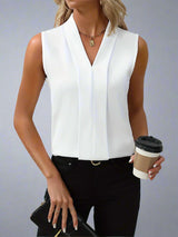 KAIDA Damen ärmellose V-Ausschnitt Bluse für stilvolle und bequeme Looks