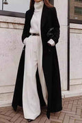 Cappotto longline in misto lana fine per uno stile elegante