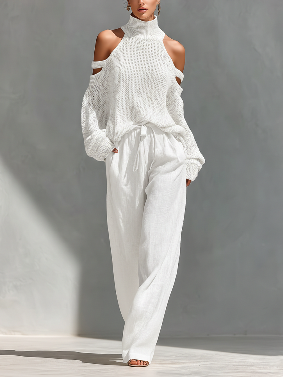 Liora | Gestricktes Cold-Shoulder-Set