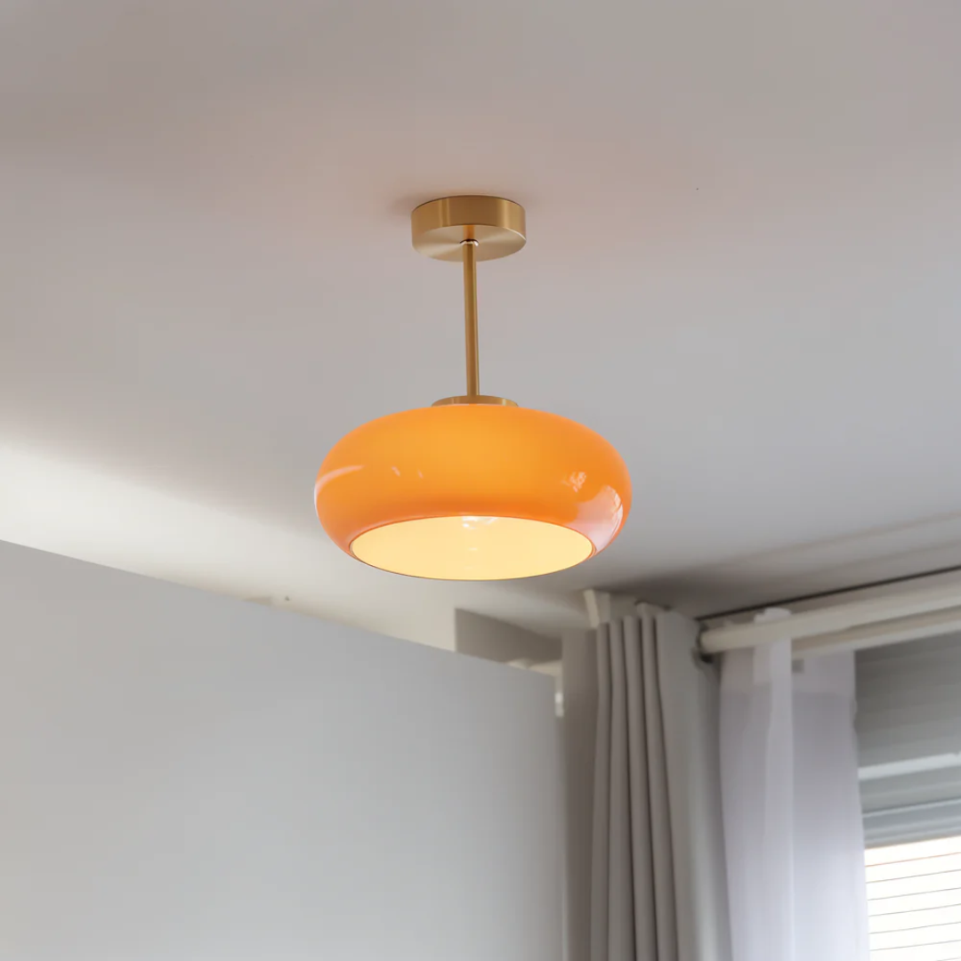 Flixar - Charmante Vintage Gelbe Deckenleuchte für warme Atmosphäre