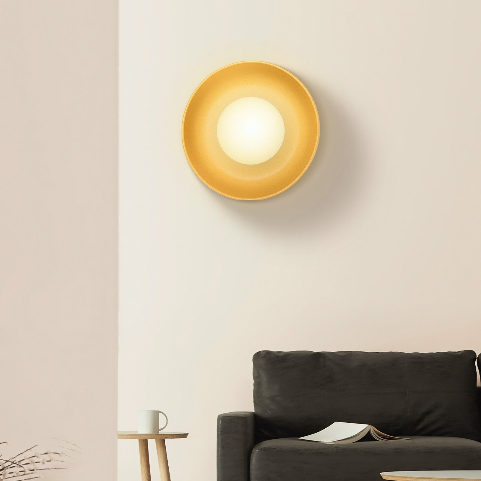 CeramiLux – Elegante runde Wandlampe aus glasierter Keramik für einen raffinierten Stil