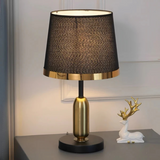 Elegante Moderne Schwarze Stoff-Tafeltenlampe für Stilvolle Beleuchtung