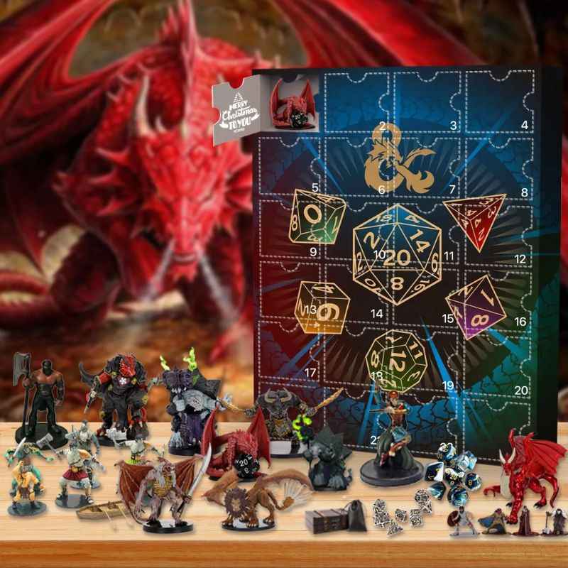 Schatzsuche – Dungeons and Dragons Adventskalender Weihnachtsgeschenk-Set für Abenteurer