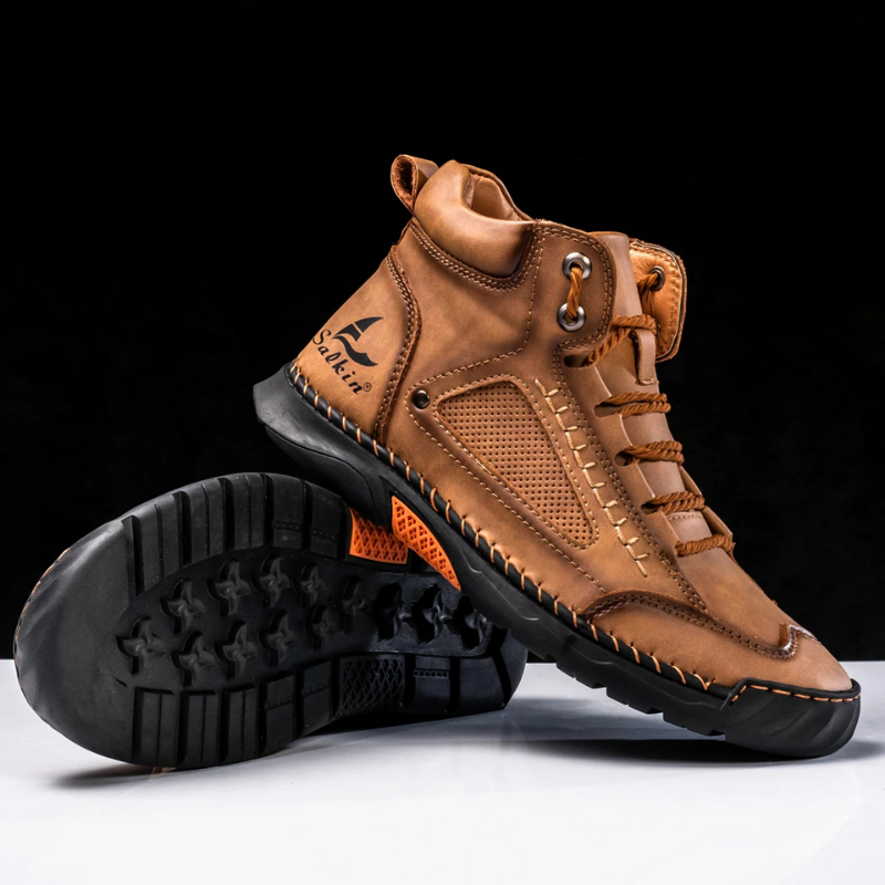 Lässige Leder-High-Top-Sneaker für den Alltag