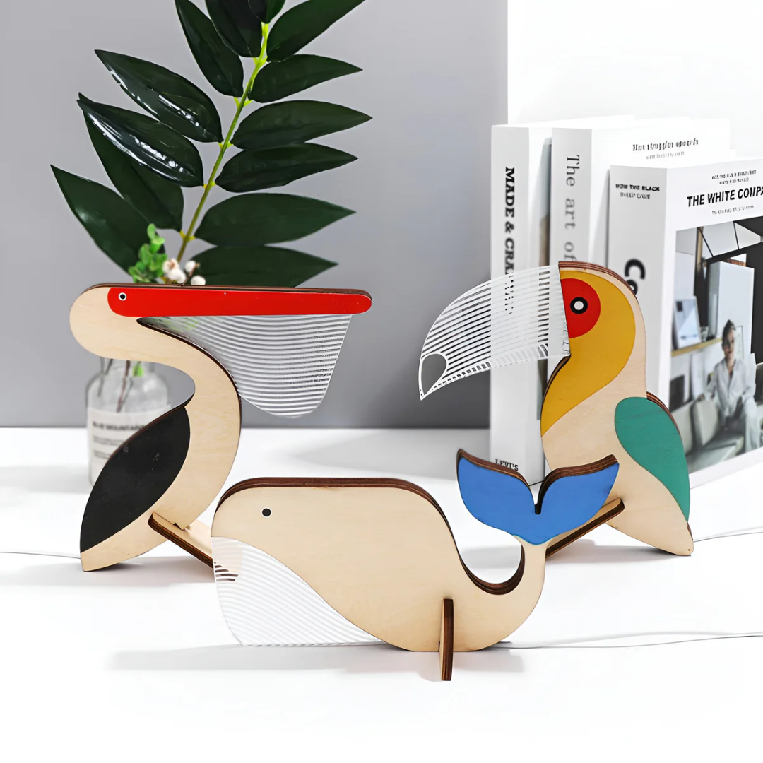 Telyx - Elegante Houten LED-Tischlampe für stilvolle Beleuchtung