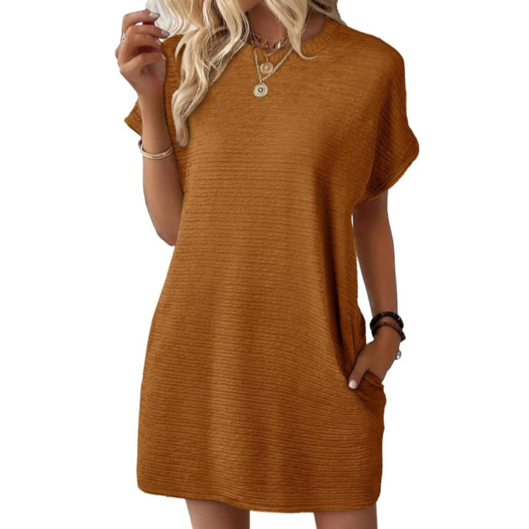Liora | Lässiges Kleid mit Rundhalsausschnitt