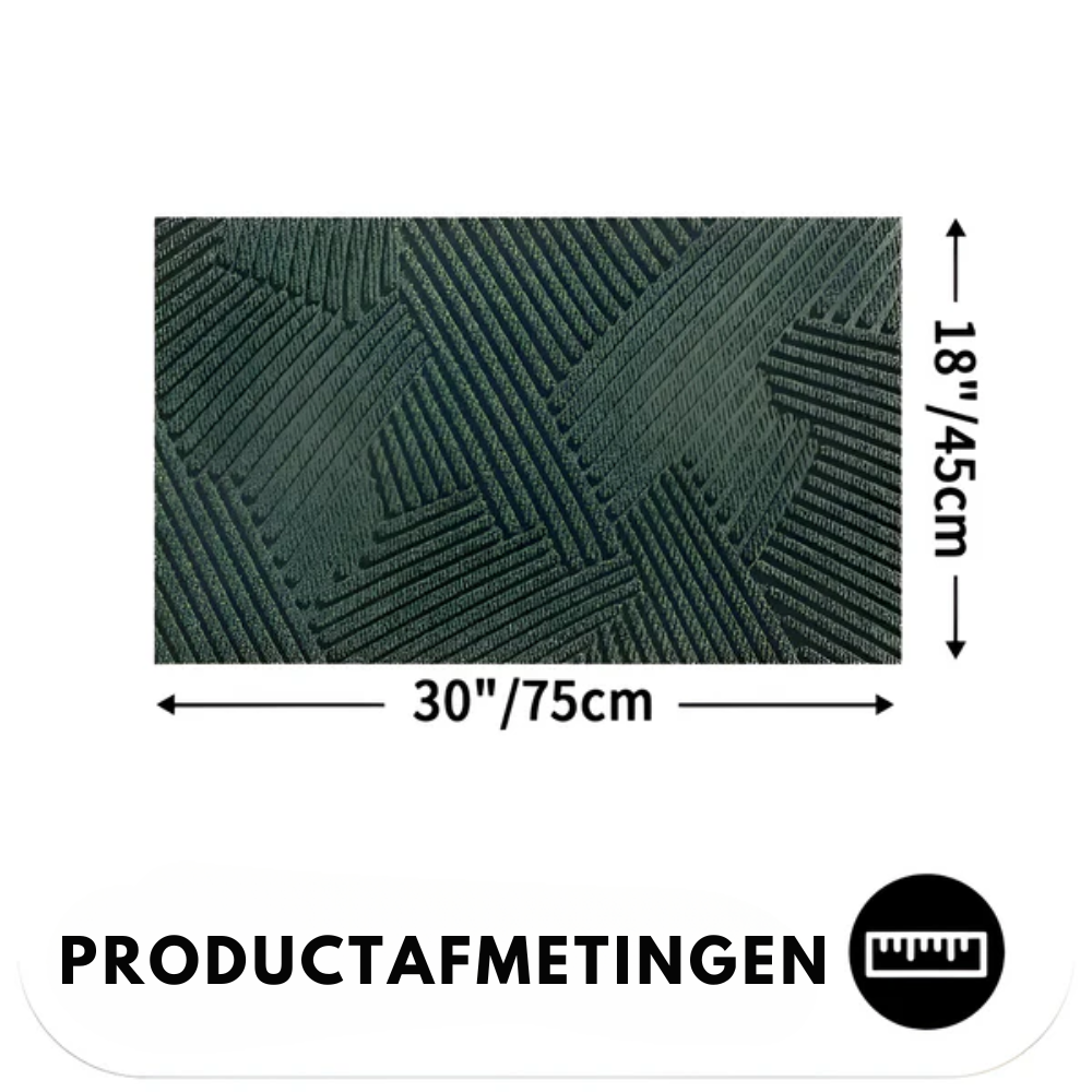 Velione - Stilvolle rechteckige PVC Fußmatte mit modernem geometrischem Muster für rutschfesten Schutz