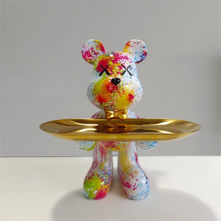 CraftBear - Elegante Bären Skulptur mit dekorativer Ablage