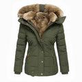 Anna™ Luxuriöse gemütliche Winterpelzjacke in Grün – Plüschige Wärme und Komfort bei kaltem Wetter