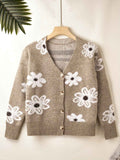 Cardigan a fiori Mia – maglia morbida e soffice con delicata stampa floreale
