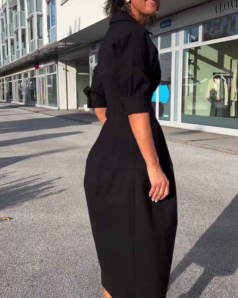Karolin | mühelos elegantes langes Kleid für ganztägigen Tragekomfort