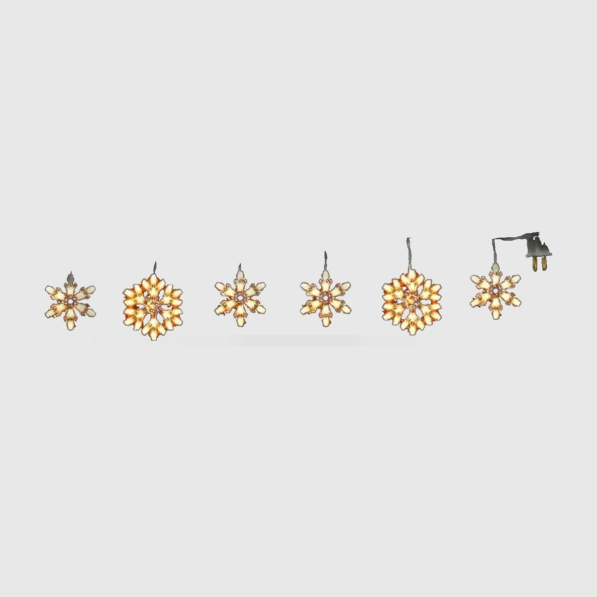 LED Schneeflocken Lichtervorhang – Weihnachts-Lichterkette mit 8 Modi