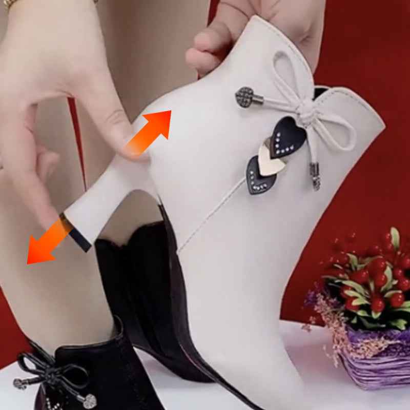 Elegante spitze Ankle-Boots mit stilvoller Schleifenverzierung