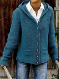 Schicke Langarm-Strickjacke mit Kapuze für elegante Alltagslooks Damen
