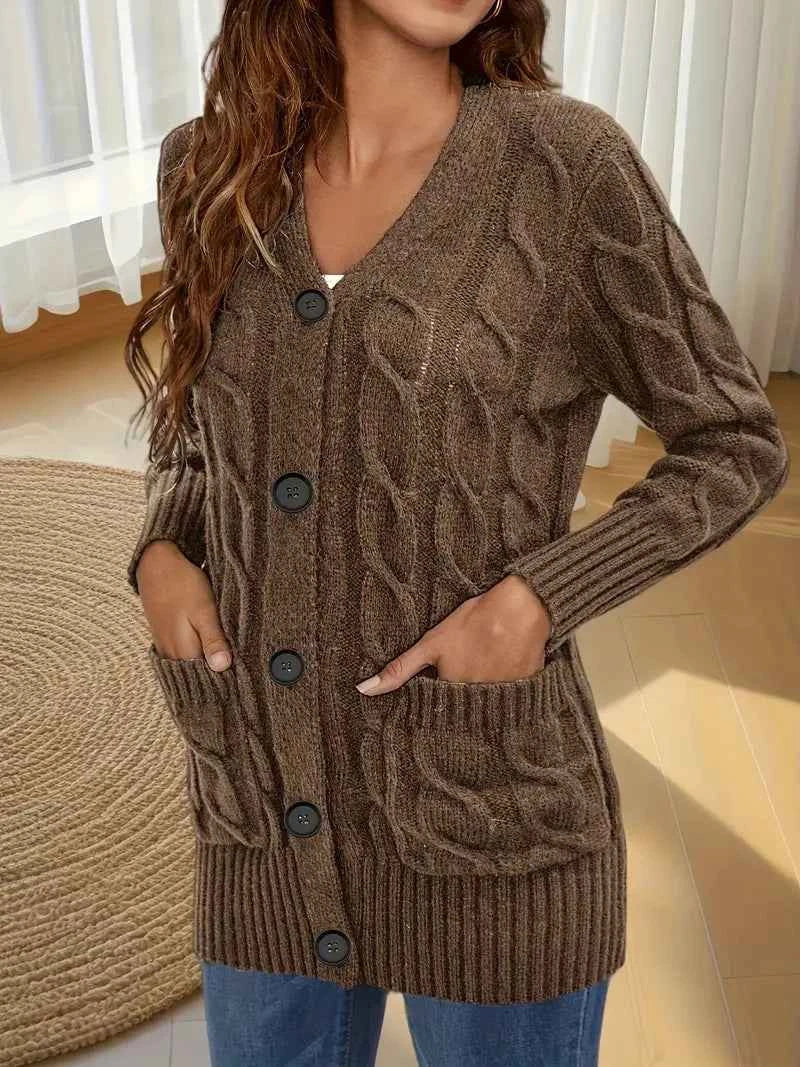 Elegant Women's V-Neck Cardigan
