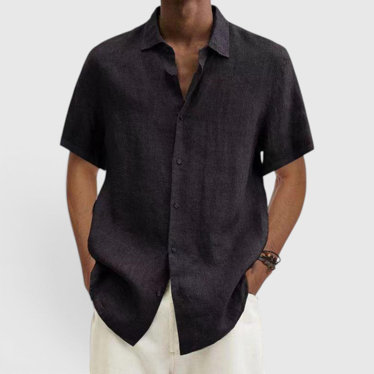 Herren Kurzarmhemd Casual - Alltags-Knopfhemd