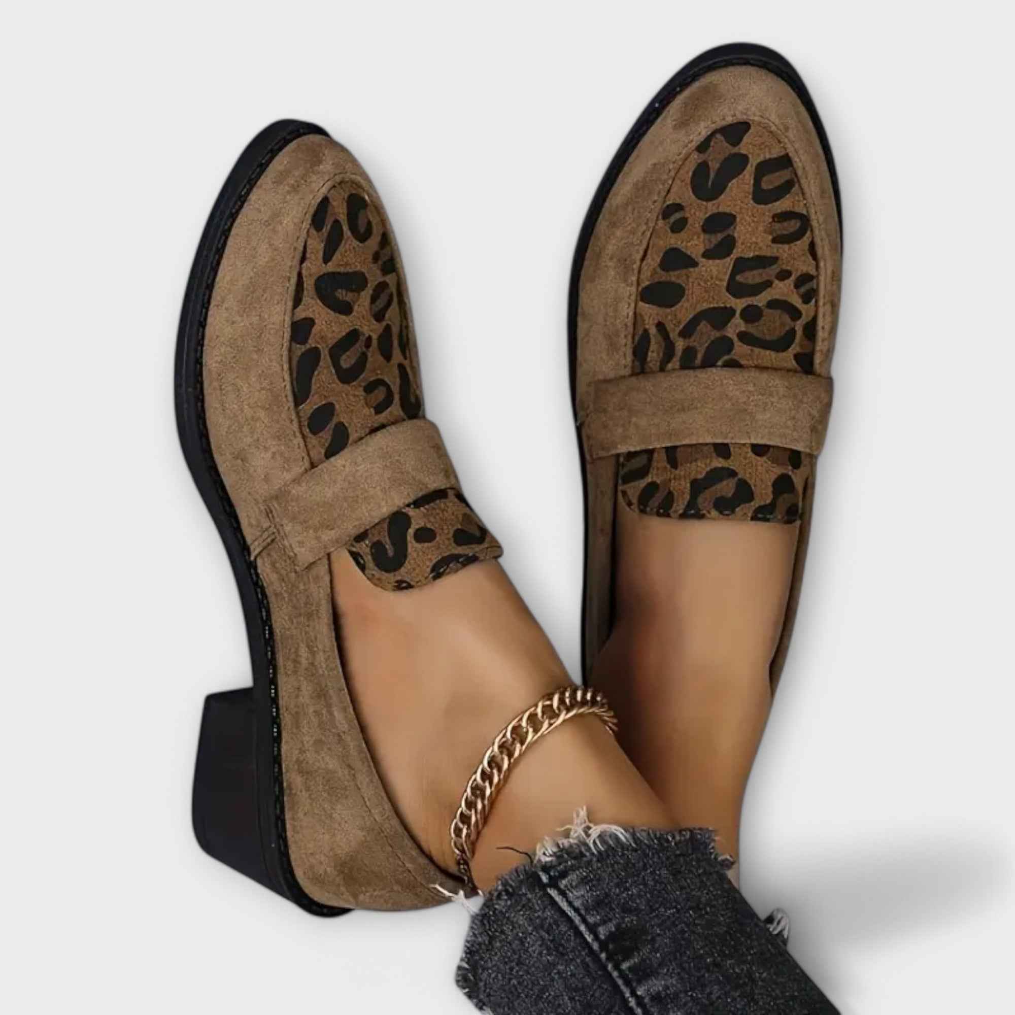Tamara - Elegant leopard print orthopedic high heel shoes