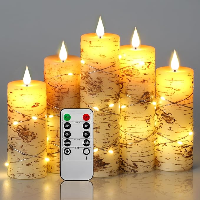 LumiFlame - Drahtlose LED-Kerzen mit Realistischer Flammeneffekt für Eine Gemütliche Atmosphäre