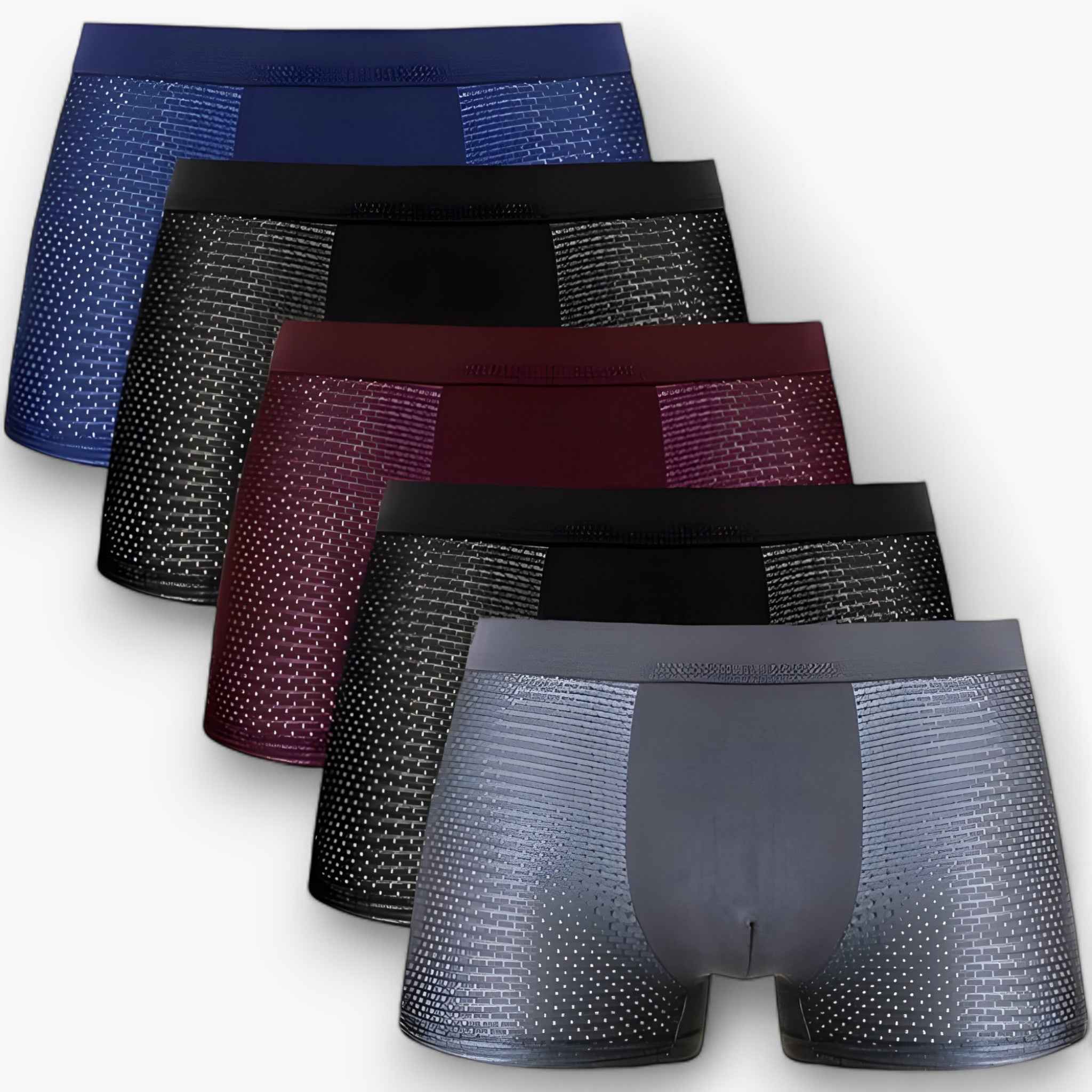 Herren Bamboe Boxershorts 10-pack Schwarz/Grijs - Ademend & Hypoallergeen Ondergoed