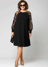 Mirae elegantes Kleid mit Spitzenärmeln Damen