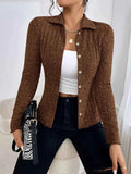 Kuscheliger Damen-Polyester-Strickcardigan