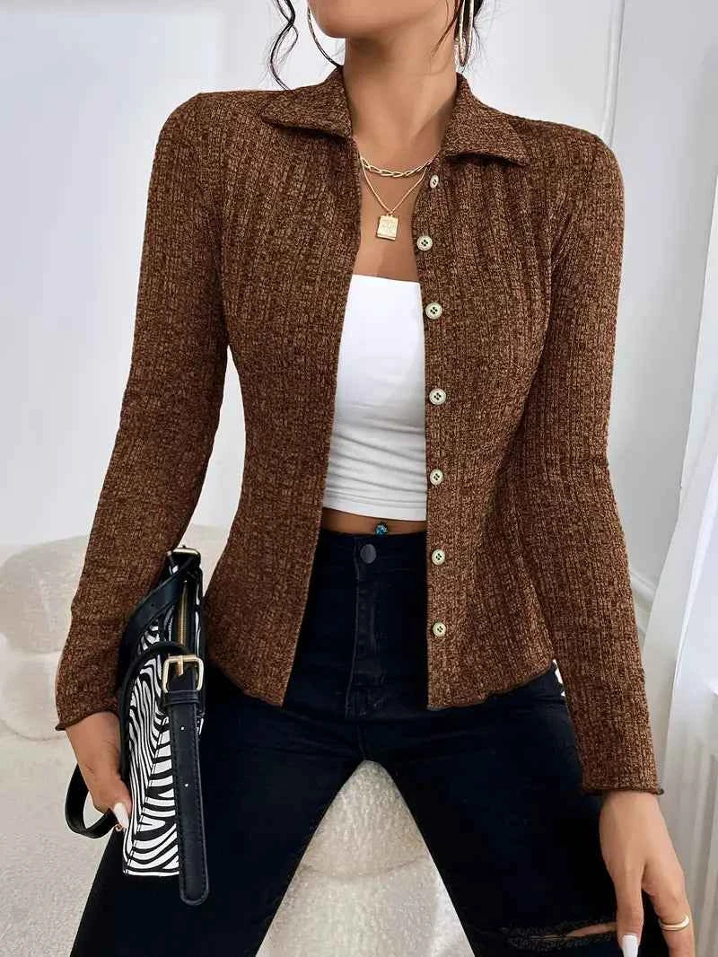 Kuscheliger Damen-Polyester-Strickcardigan