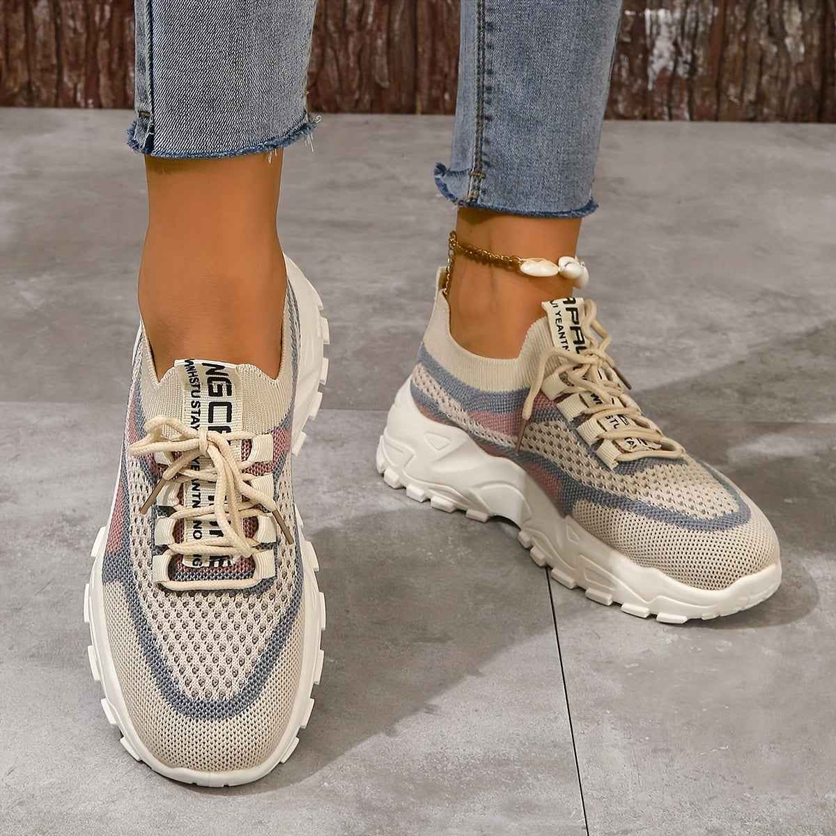 Amanda atmungsaktive Mesh-Sneaker mit flexibler, bequemer Passform